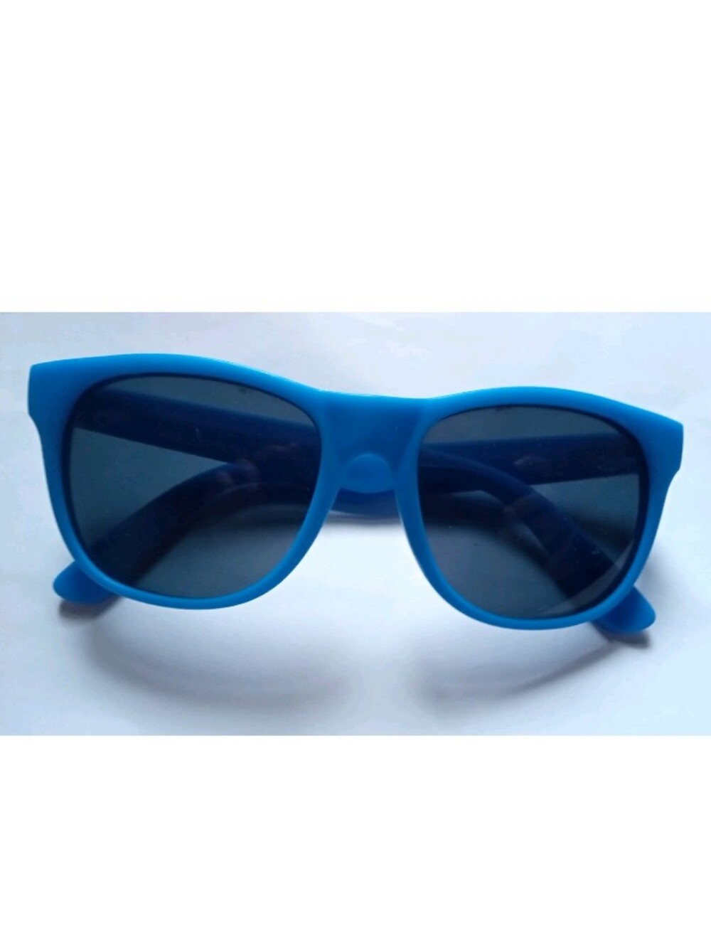 Wowline Men's Square Wowline Sunglasses Blue Plastic Frame Black Tinted Lens